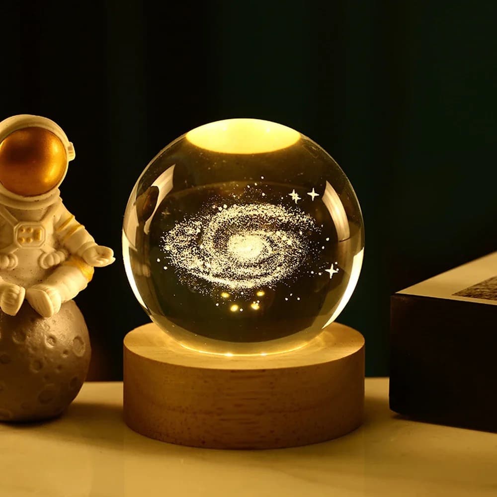 3D Crystal Ball Night Light, Pokemon, Doraemon & Hello Kitty Laser Carved Planet Perfect Birthday Gifts image 9