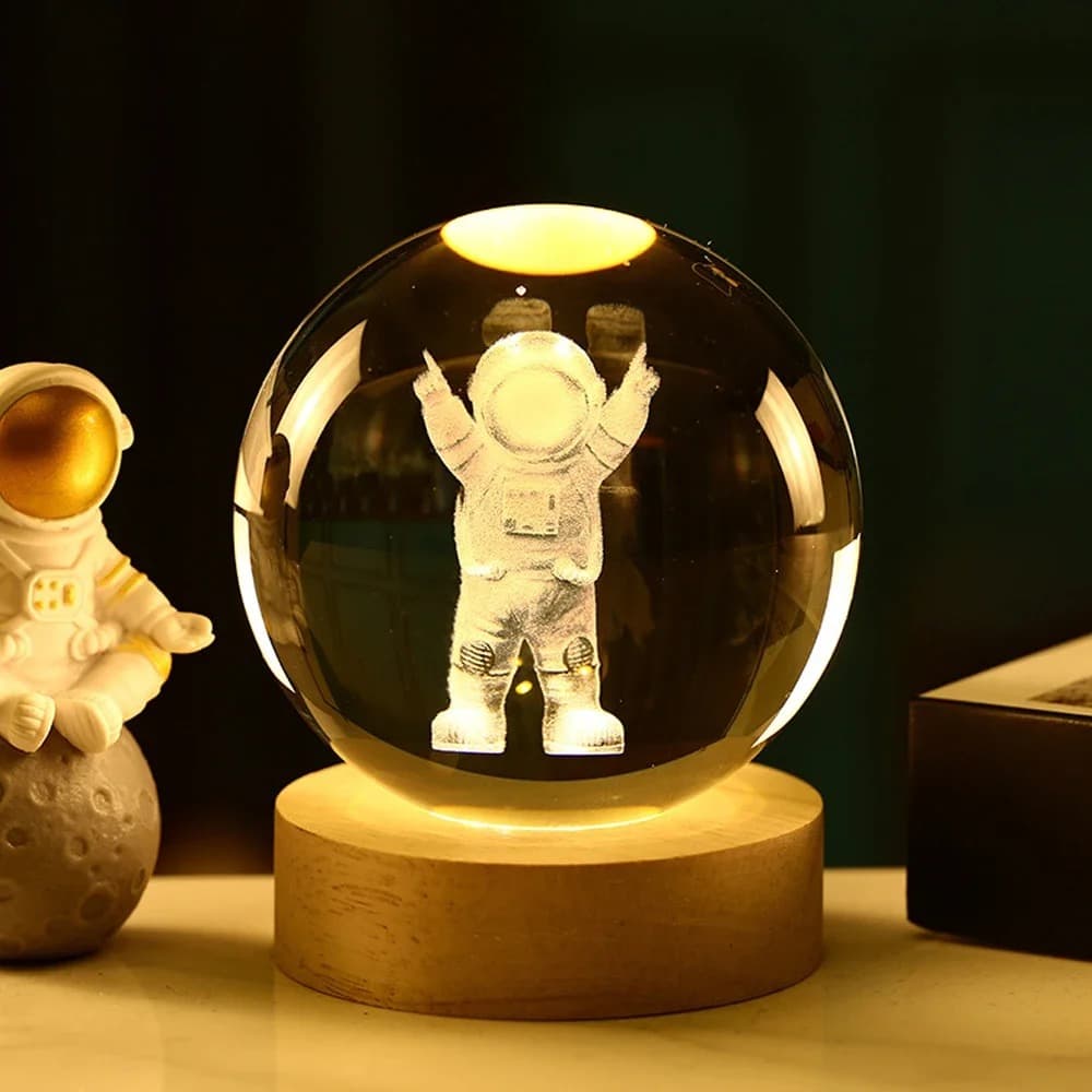 3D Crystal Ball Night Light, Pokemon, Doraemon & Hello Kitty Laser Carved Planet Perfect Birthday Gifts image 10
