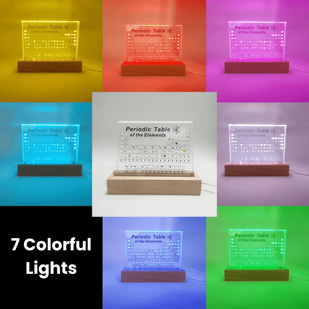 Periodic Table with Elements LED Night Light Table Lamp image 4