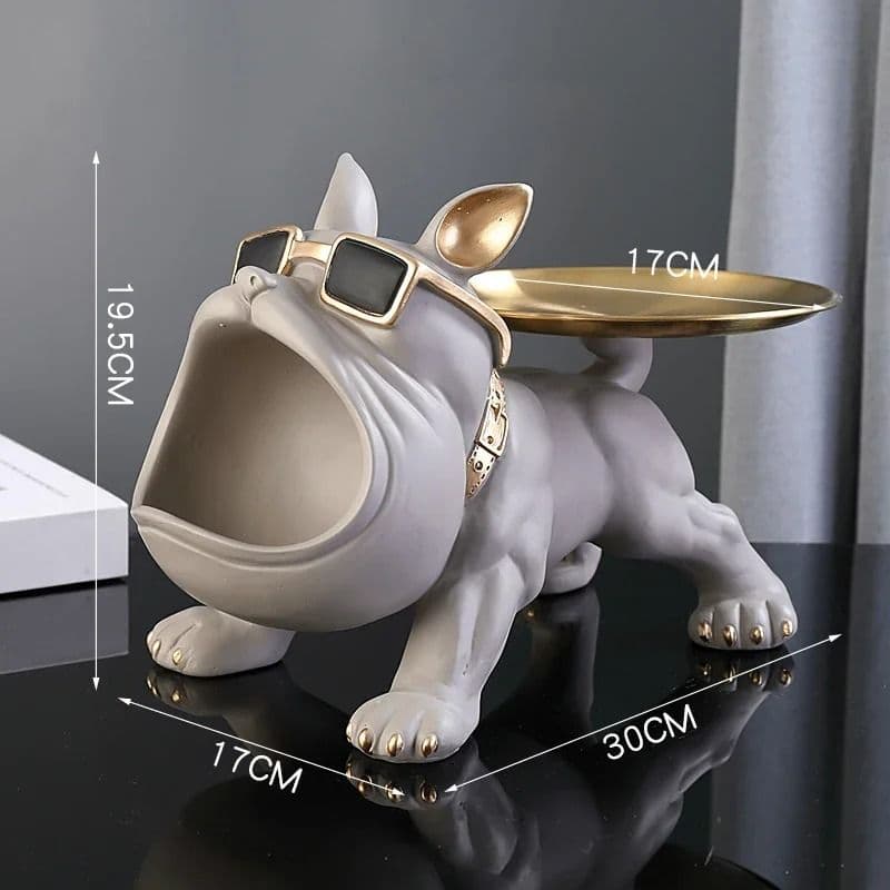 Bulldog Figurine Storage Box - Resin Dog Statue Ornament for Home Decor image 6