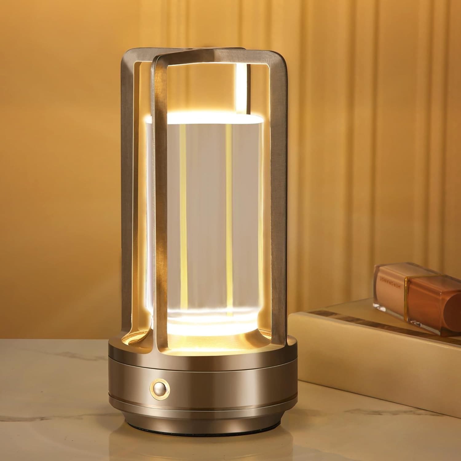 Rechargeable Cordless Crystal Table Lamp – Portable Battery Desk Light, LED Crystal Lantern Lamp for Home & Restaurant image 9