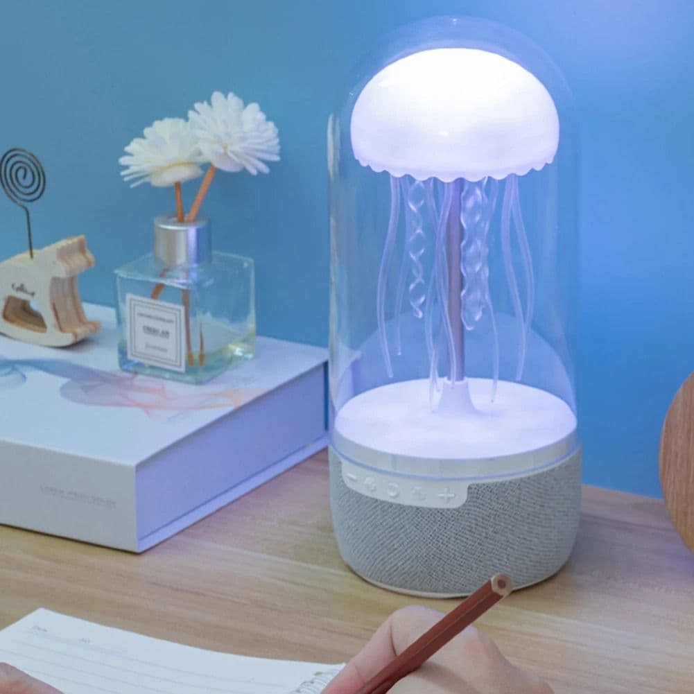 LED Colorful Jellyfish Mood Light Lamp & Bluetooth Speaker for Home, Office, or Perfect Gifts image 3
