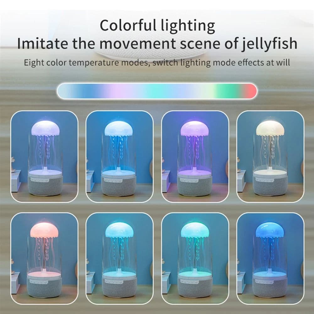 LED Colorful Jellyfish Mood Light Lamp & Bluetooth Speaker for Home, Office, or Perfect Gifts image 6