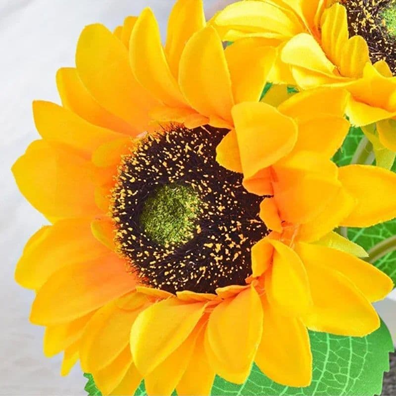 Sunflower Night Light Table Lamp, Simulation Flowers Decorative Desk Lamp for Home, Restaurants, Hotels & Weddings image 3