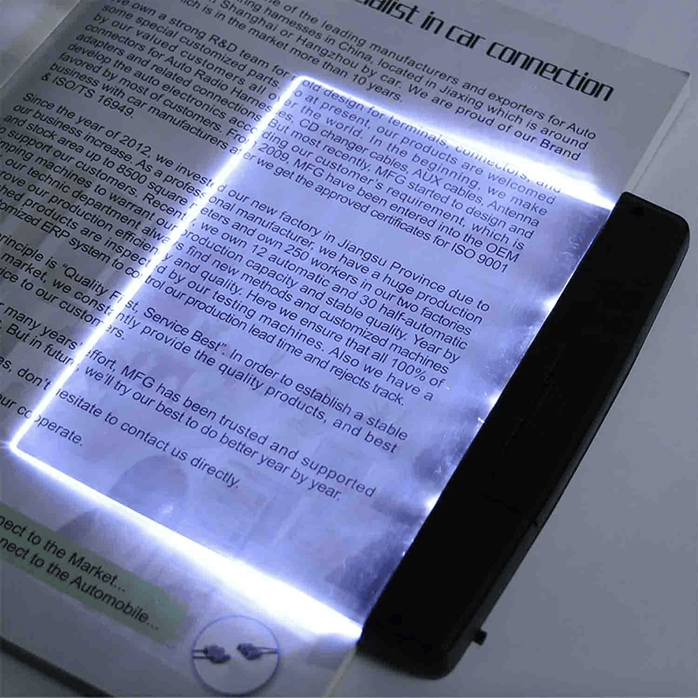 Creative LED Book Light, Flat Panel Night Vision Light for Eye Protection and Comfort image 2
