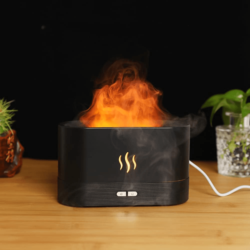 Flame Mist Humidifier | Realistic Firelight Aromatherapy Diffuser for Cozy & Relaxing Spaces image 6
