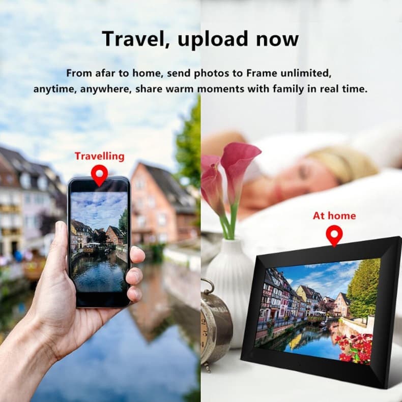 Smart Electronic Image Album for Gift, Digital Photo Frame WIFI Frameo, HD Touch Screen Digital Picture Frame image 4