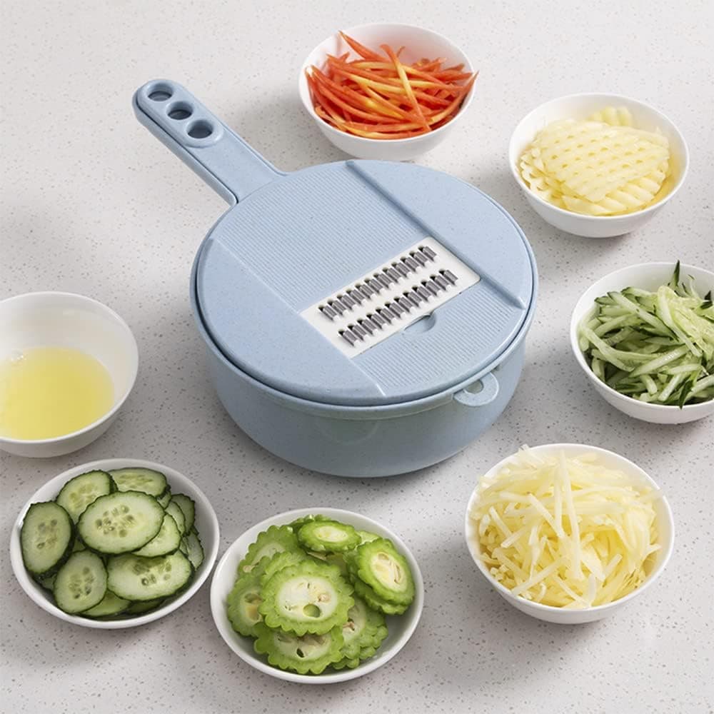 Mandoline Slicer Cutter Chopper and Grater - Manual, Multi-Function Kitchen Tool for Easy Vegetable Prep image 2