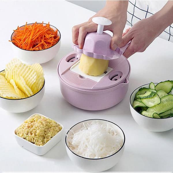 Mandoline Slicer Cutter Chopper and Grater - Manual, Multi-Function Kitchen Tool for Easy Vegetable Prep image 4