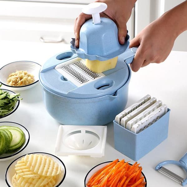 Mandoline Slicer Cutter Chopper and Grater - Manual, Multi-Function Kitchen Tool for Easy Vegetable Prep image 5