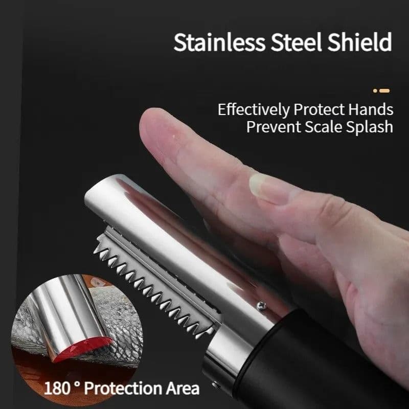 Cordless Electric Fish Scaler – Fast, Safe Seafood Cleaner Brush with Stainless Steel Roller image 8