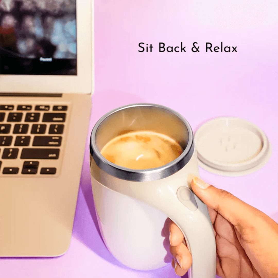 Rechargeable Automatic Coffee Cup: Portable Electric Stainless Steel Mug with Magnetic Stirring - Perfect for Home Use image 5