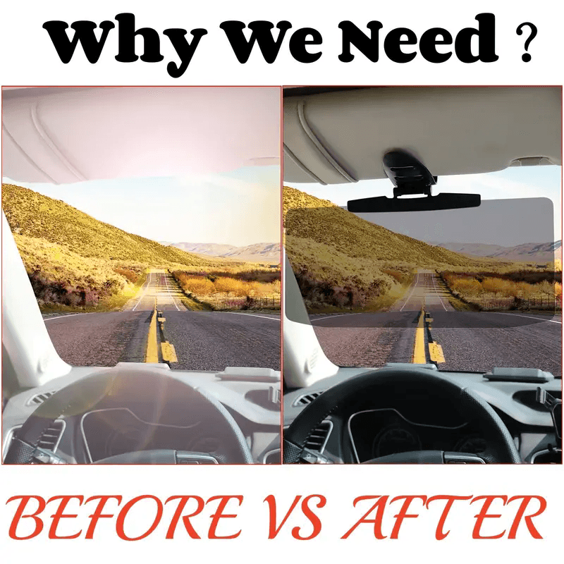 Car Anti Glare Mirror Sun Visor, Anti UV Strong Light Vehicle Sunshade image 8