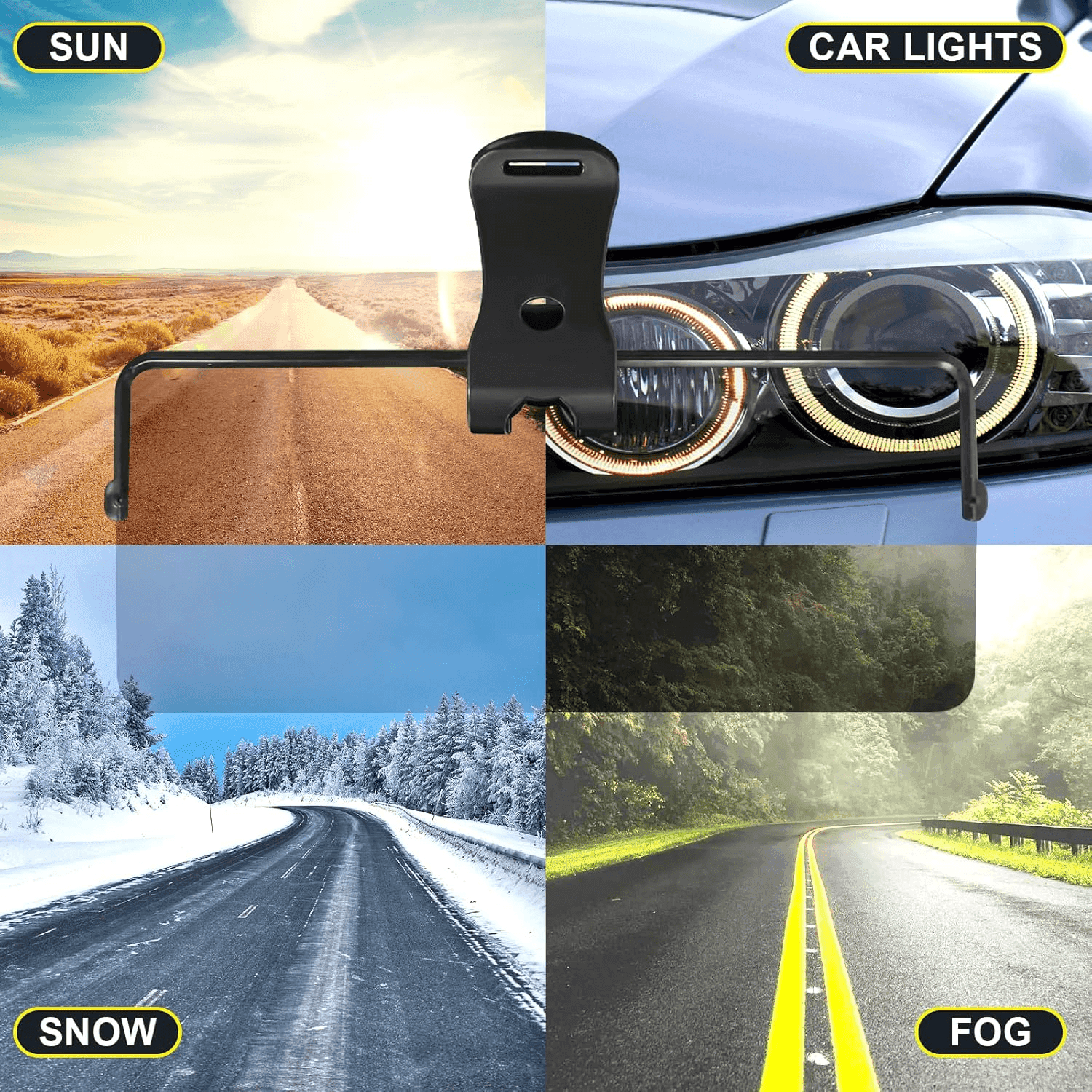 Car Anti Glare Mirror Sun Visor, Anti UV Strong Light Vehicle Sunshade image 6