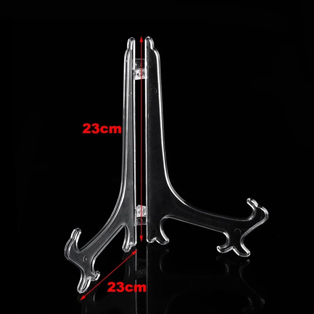 Fashion Clear Plastic Plate Display Stand: Easel Holder for Photo Frames - 3/5/7/9inch Size Options image 10