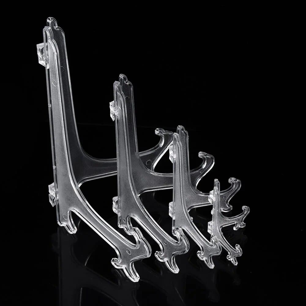 Fashion Clear Plastic Plate Display Stand: Easel Holder for Photo Frames - 3/5/7/9inch Size Options image 6