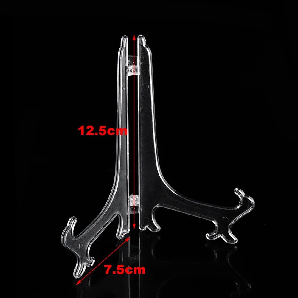 Fashion Clear Plastic Plate Display Stand: Easel Holder for Photo Frames - 3/5/7/9inch Size Options image 9