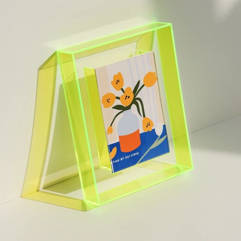 5 Inch Transparent Acrylic Photo Frame Box: Picture Display Stand for Office Home Desktop Decoration image 3