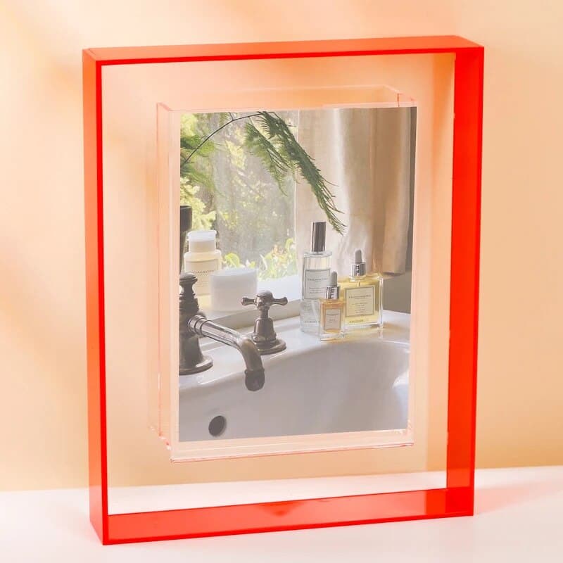 5 Inch Transparent Acrylic Photo Frame Box: Picture Display Stand for Office Home Desktop Decoration image 5