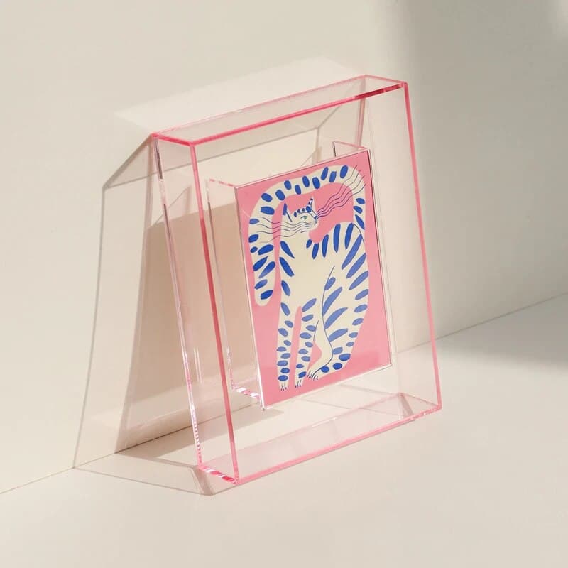 5 Inch Transparent Acrylic Photo Frame Box: Picture Display Stand for Office Home Desktop Decoration image 6
