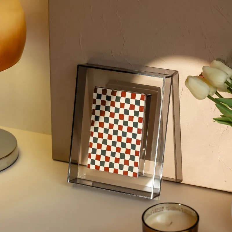 5 Inch Transparent Acrylic Photo Frame Box: Picture Display Stand for Office Home Desktop Decoration image 11