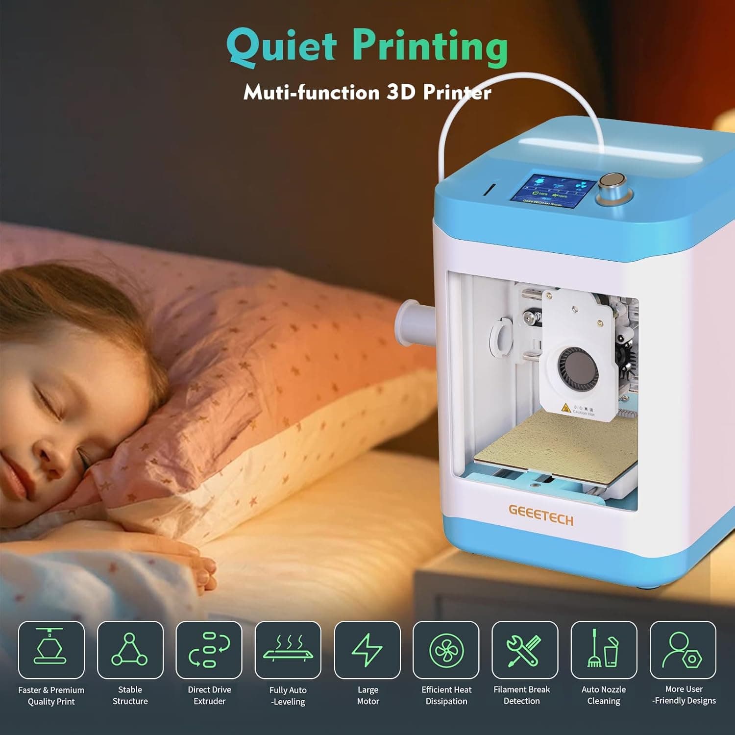 3D Printer for Kids and Beginners, Fully Open Source, High Speed image 3
