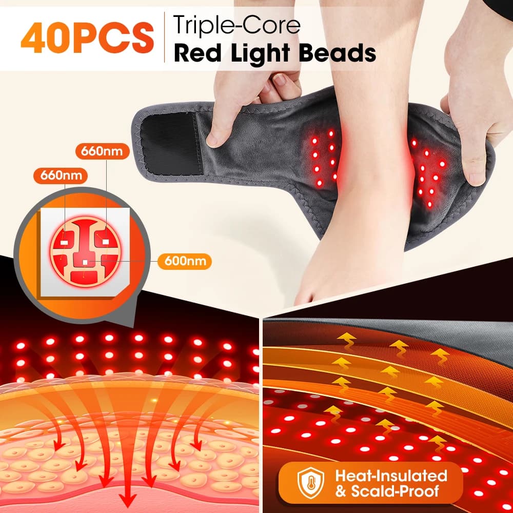 Ankle Massager Belt with Red Light Therapy for Joint Relaxation and Fatigue Relief image 3