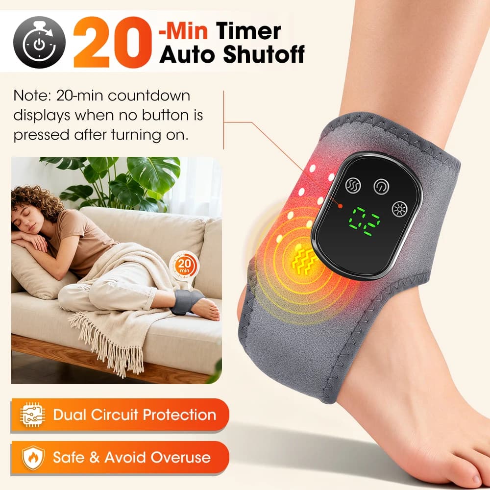 Ankle Massager Belt with Red Light Therapy for Joint Relaxation and Fatigue Relief image 6