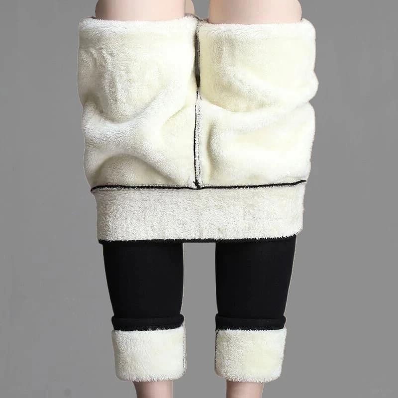 Women's Winter Lambswool Leggings, Women's Winter Tights, Women Casual Thick Leggings, Compression High Warm Pants image 3