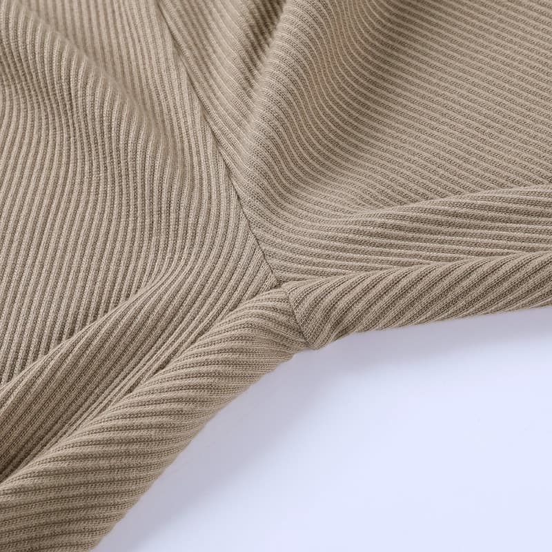 Women's Ribbed Cotton Knit Leggings, Female Stretch Skinny Leggings image 6