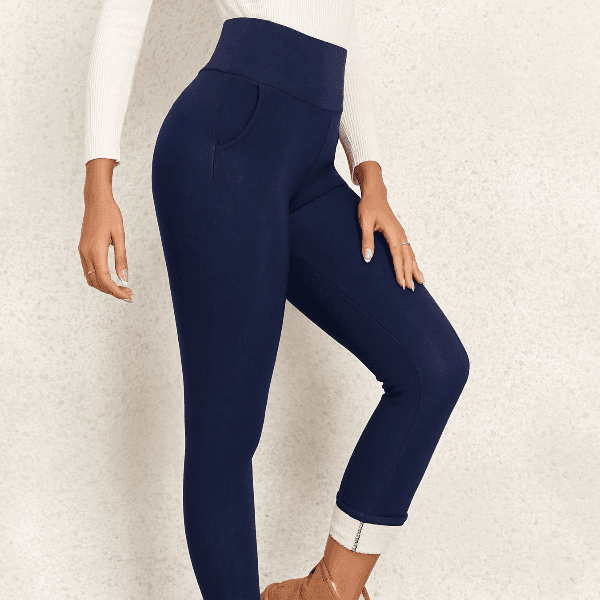 Womens Fleece Lined Leggings with Pockets Warm Winter Thermal Pants image 5
