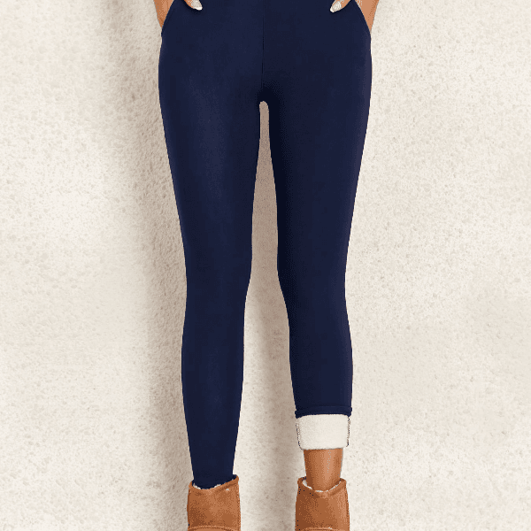 Womens Fleece Lined Leggings with Pockets Warm Winter Thermal Pants image 7