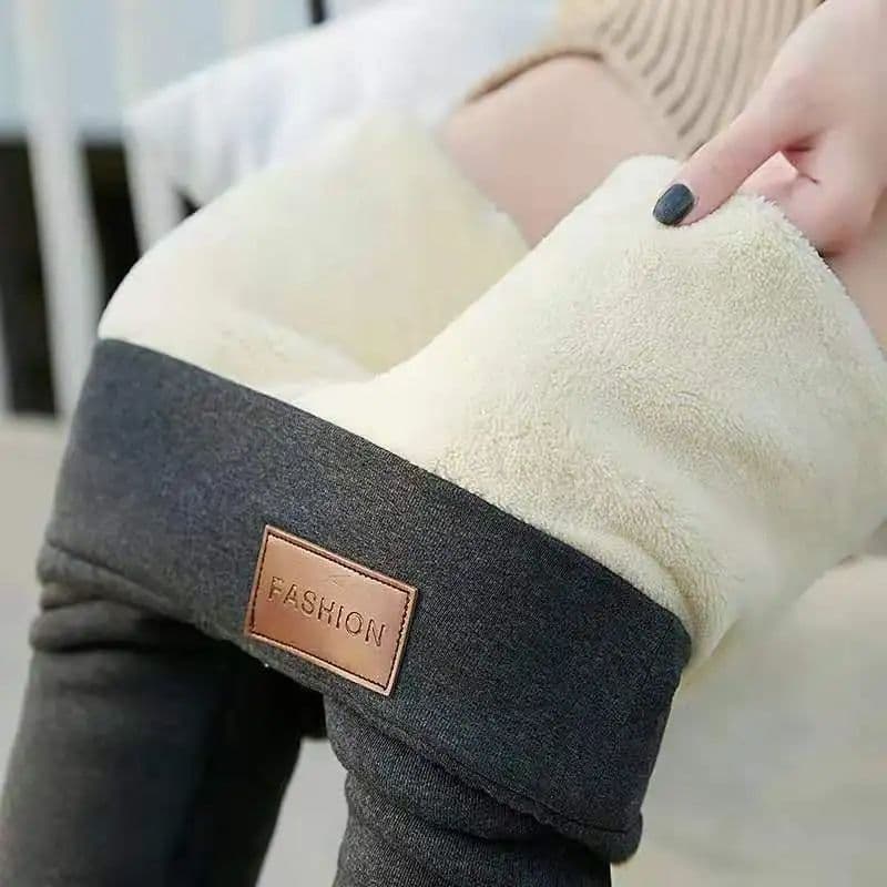 Warm Winter Leggings for Women, Thermal Casual Stretchy Leggings, Comfortable Lamb Fleece Soft Pants image 7