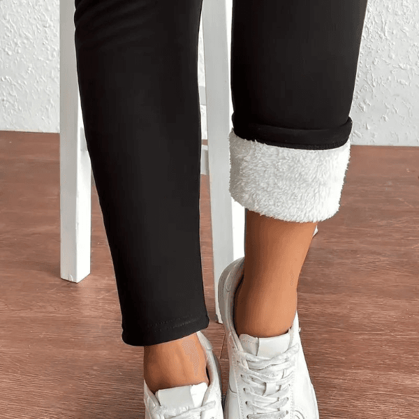 Warm Winter Leggings for Women, Thermal Casual Stretchy Leggings, Comfortable Lamb Fleece Soft Pants image 4
