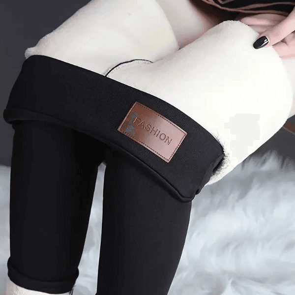 Warm Winter Leggings for Women, Thermal Casual Stretchy Leggings, Comfortable Lamb Fleece Soft Pants image 6