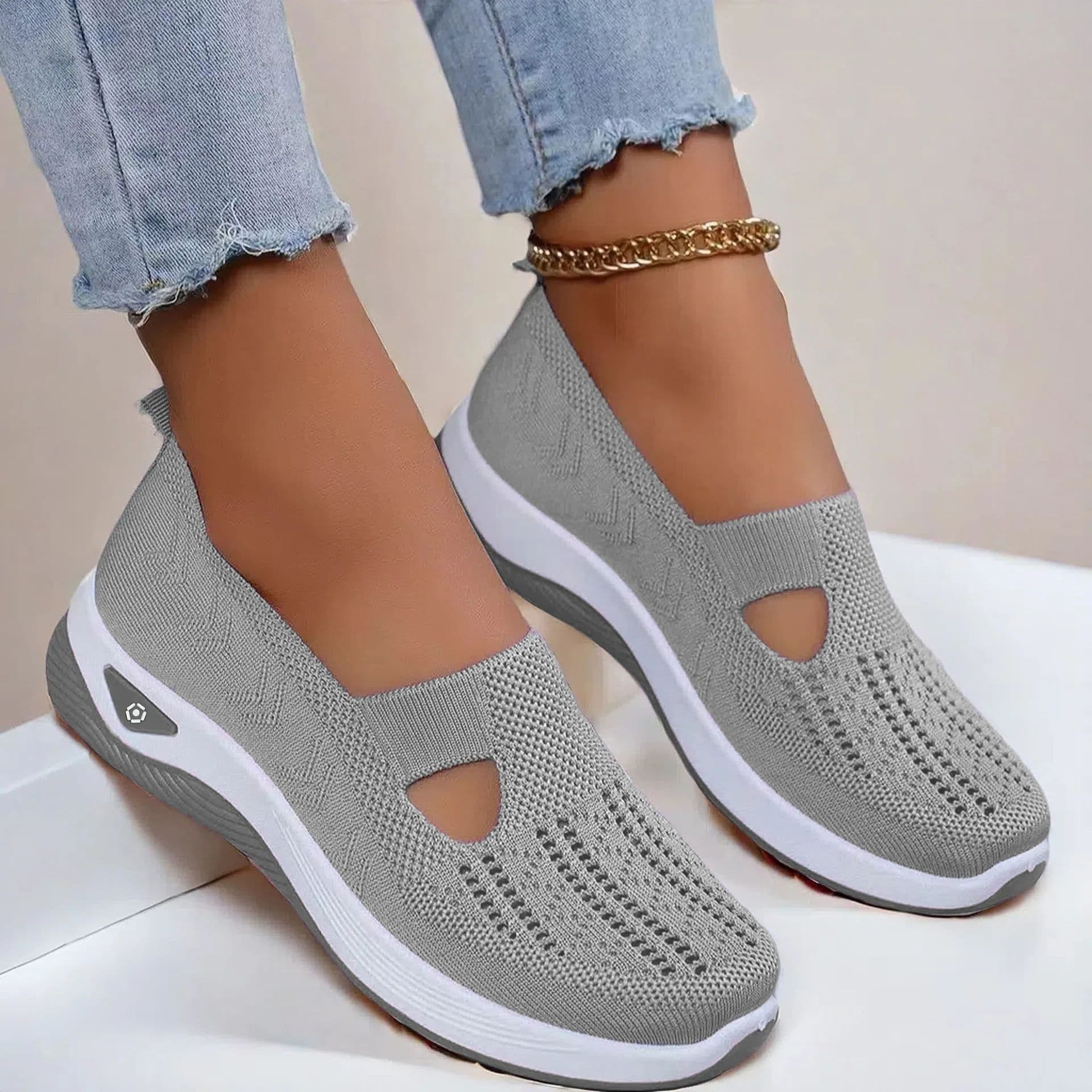 Breathable Summer Walking Shoes for Women Lightweight Comfort Slip On Flats image 6