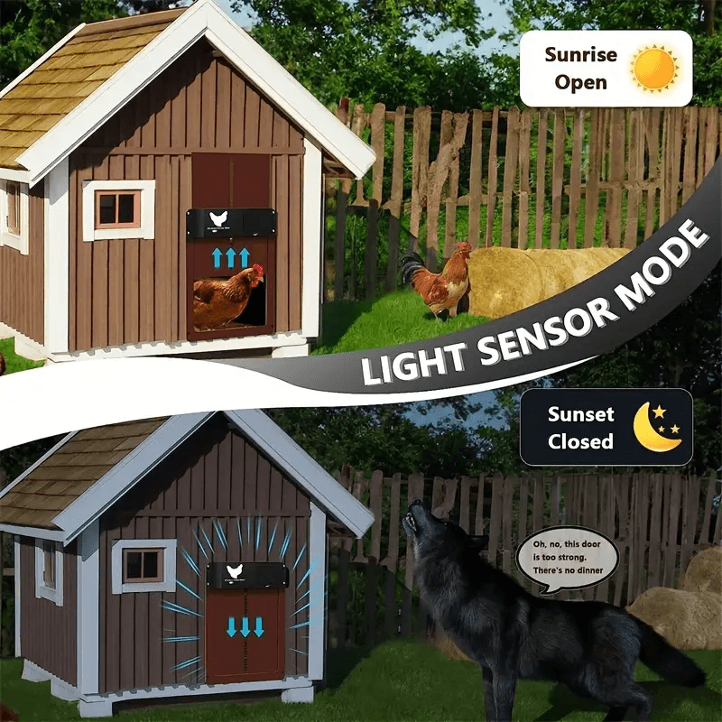 Secure Your Coop - Automatic Chicken Door with IP44 Waterproof Design, Easy Installation for All Weather Conditions image 5