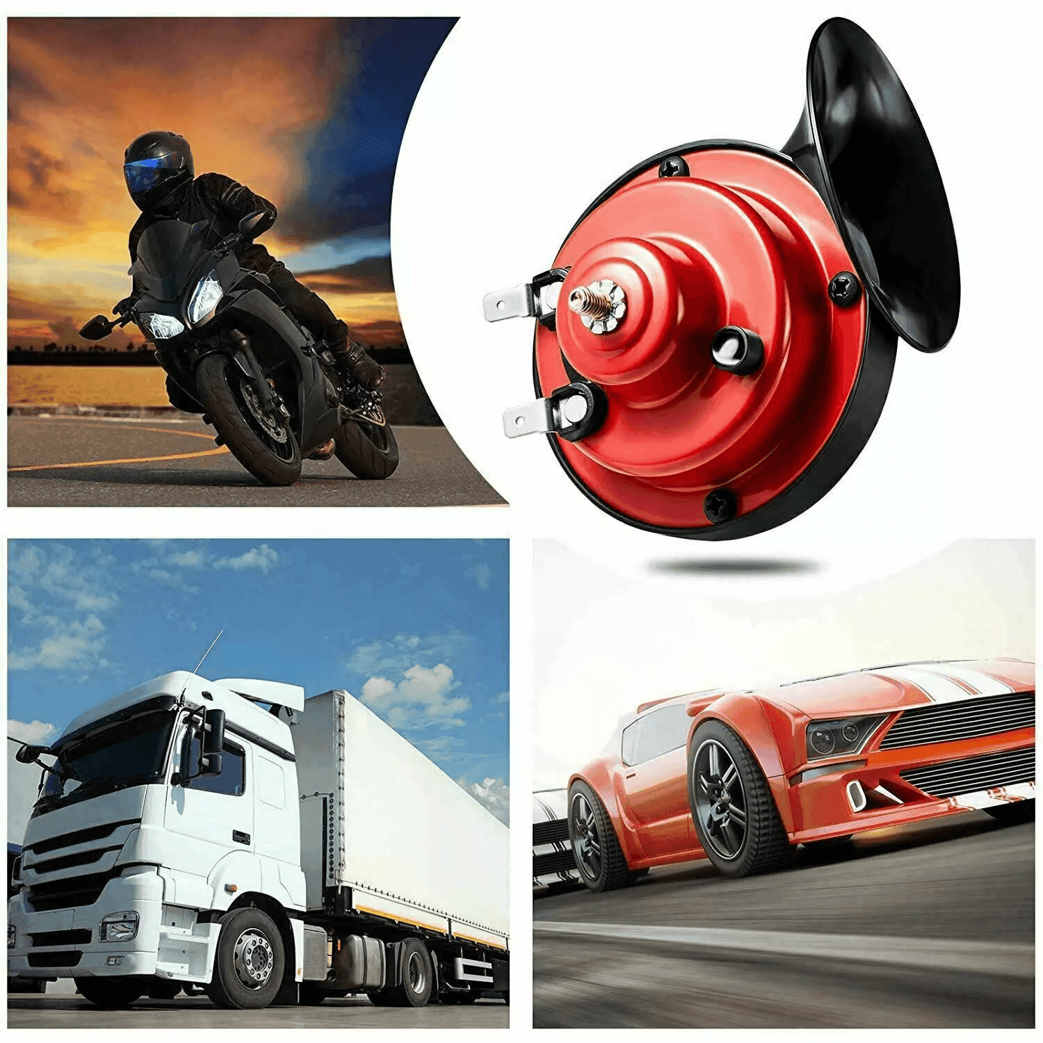 300DB Super Train Horn for Trucks SUV Car Boat Motorcycle, Compact Loud Snail Horn Kit Universal Vehicle Air Horn image 7