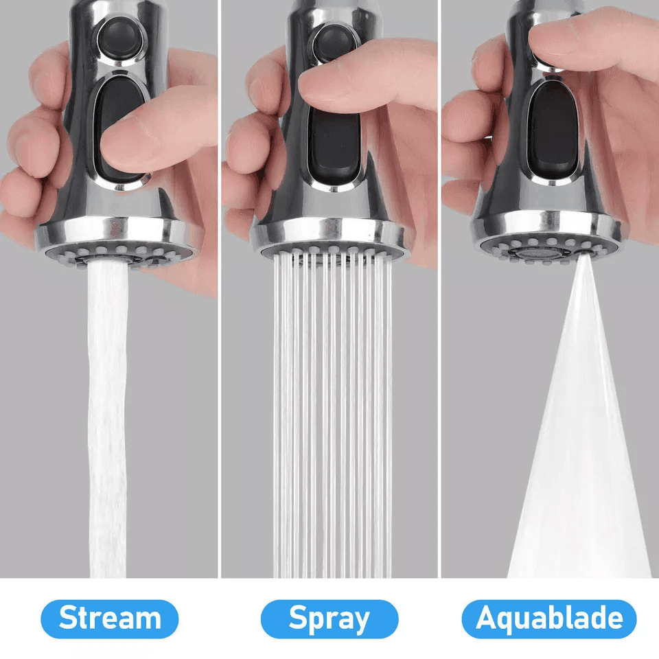 Universal Pull Down Spray Head Kitchen Faucet Part Compatible with Moen, Delta, Kohler, Chrome Replacement Spray image 2