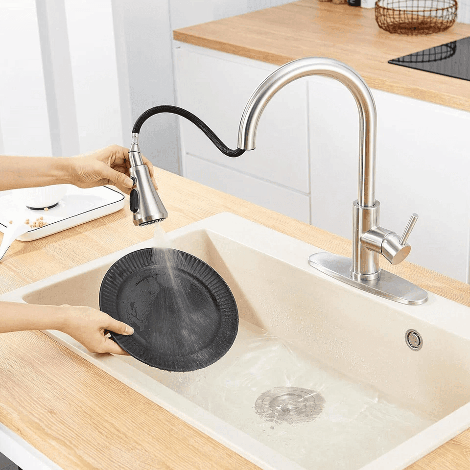 Universal Pull Down Spray Head Kitchen Faucet Part Compatible with Moen, Delta, Kohler, Chrome Replacement Spray image 4