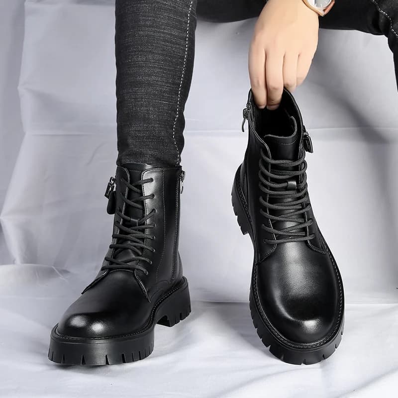 High Quality Mens Chelsea Boots, Luxury Leather, English Style, Thick Sole, Famous Casual Shoes image 3
