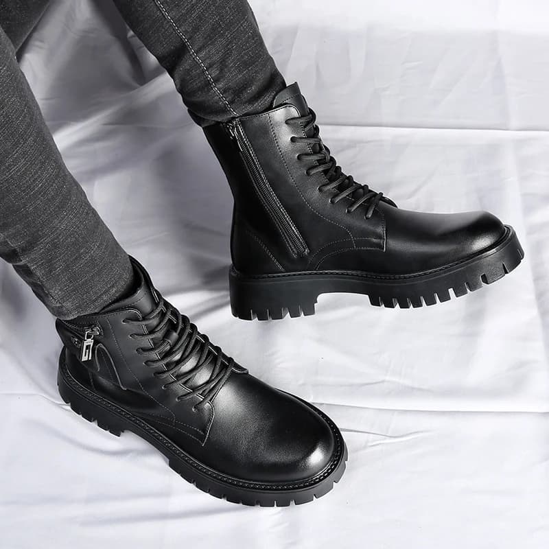 High Quality Mens Chelsea Boots, Luxury Leather, English Style, Thick Sole, Famous Casual Shoes image 4