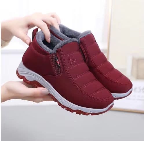 Waterproof Womens Boots, Slip On Winter Snow Shoes with Plush Lining, Casual Ankle Botas for Women image 6