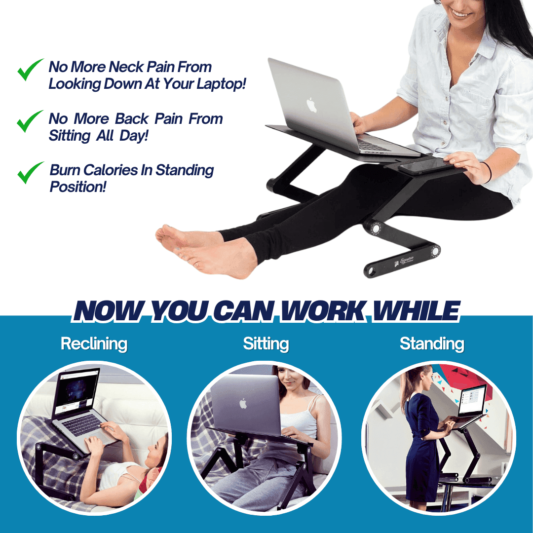 Ergonomic Adjustable Laptop Standing Desk image 5