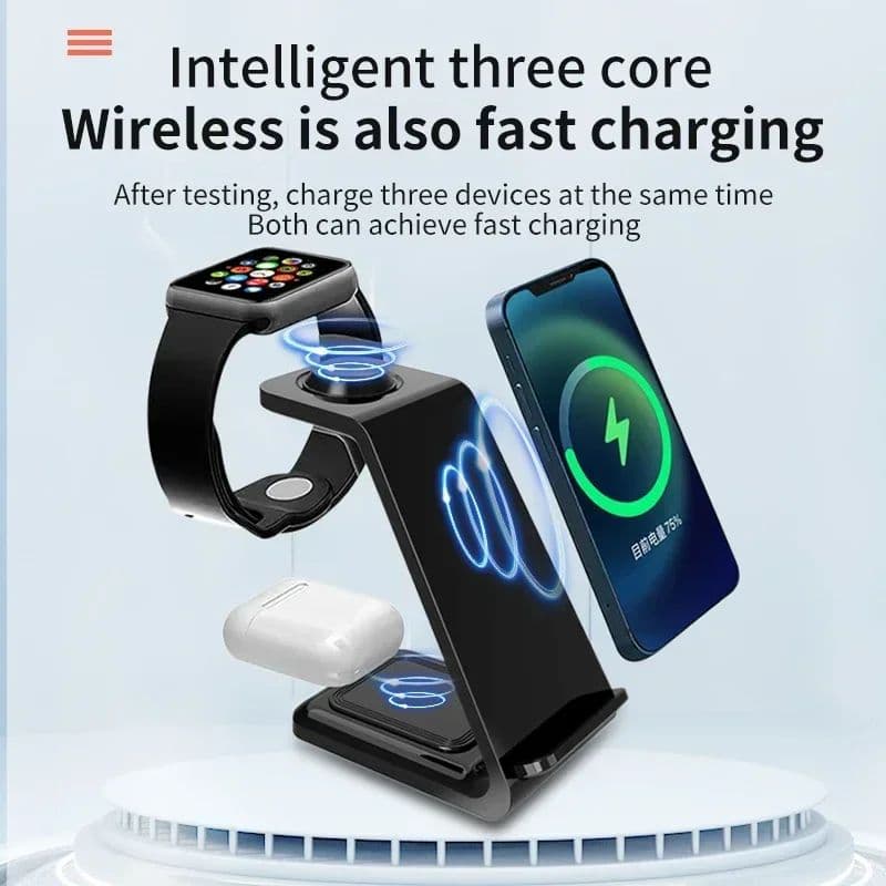 3 in 1 Wireless Charging Stand For Phone, Smartwatch & Airpods image 5