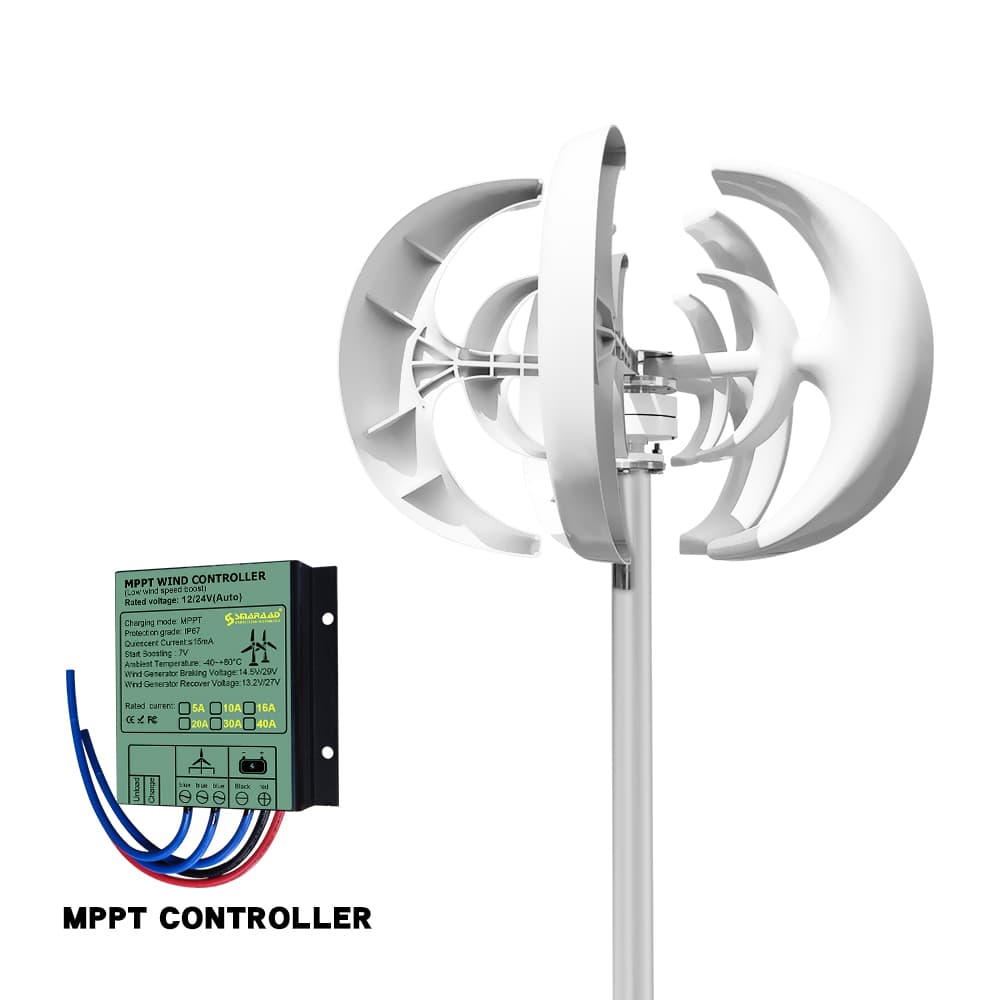 Vertical Wind Turbine Generator with MPPT Controller for Off-Grid Home Backup Power image 7