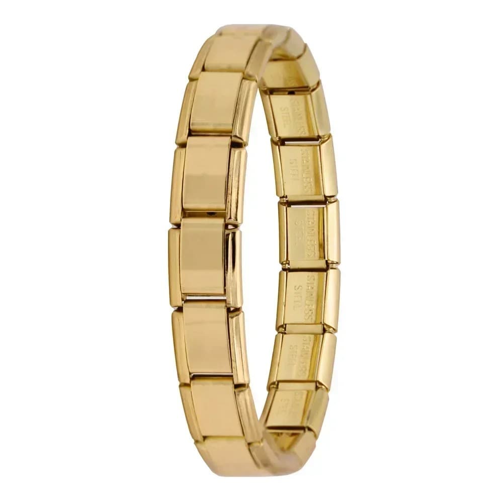 Elegant Women's Stainless Steel Charm Bracelet – 9mm Italian Elastic Bangle image 5