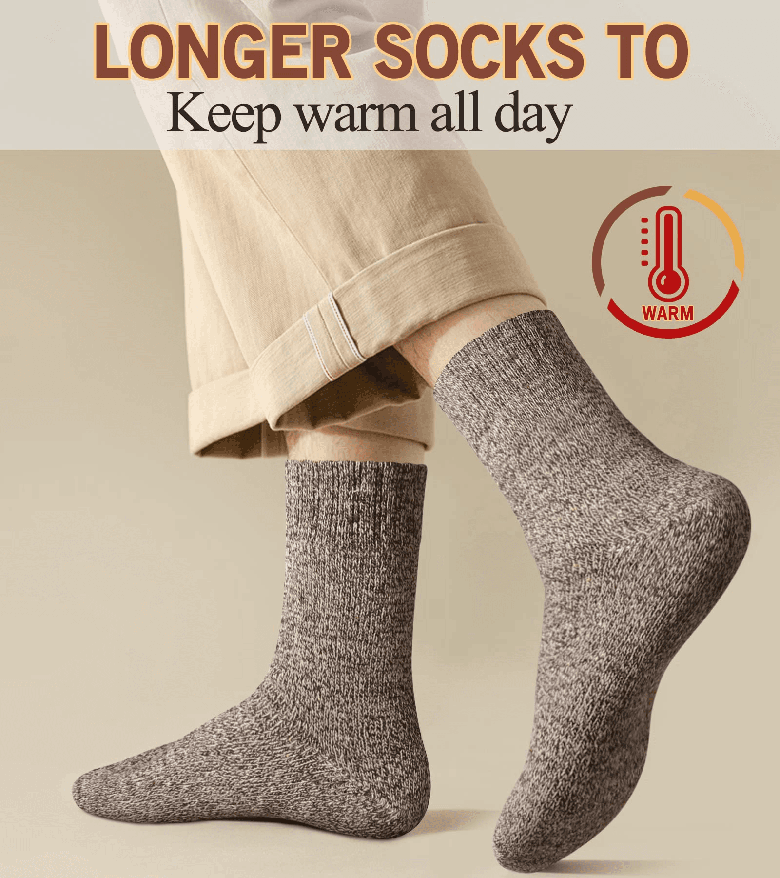 Winter Socks, Warm Men Socks, Thick Male Women Socks, Super Thicker Terry Socks Against Cold Snow image 4