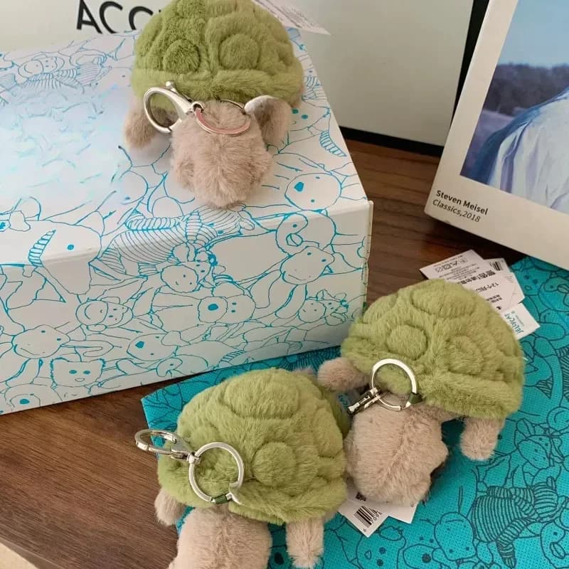 Interactive turtle bag keychain, cute home decoration doll, pet toy holiday gift for cat dog image 4