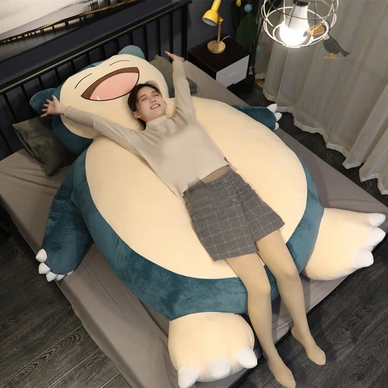 Giant Snorlax Plush Cover for Cozy Lounging Anime Room Decor and Custom Body Pillow Comfort image 4
